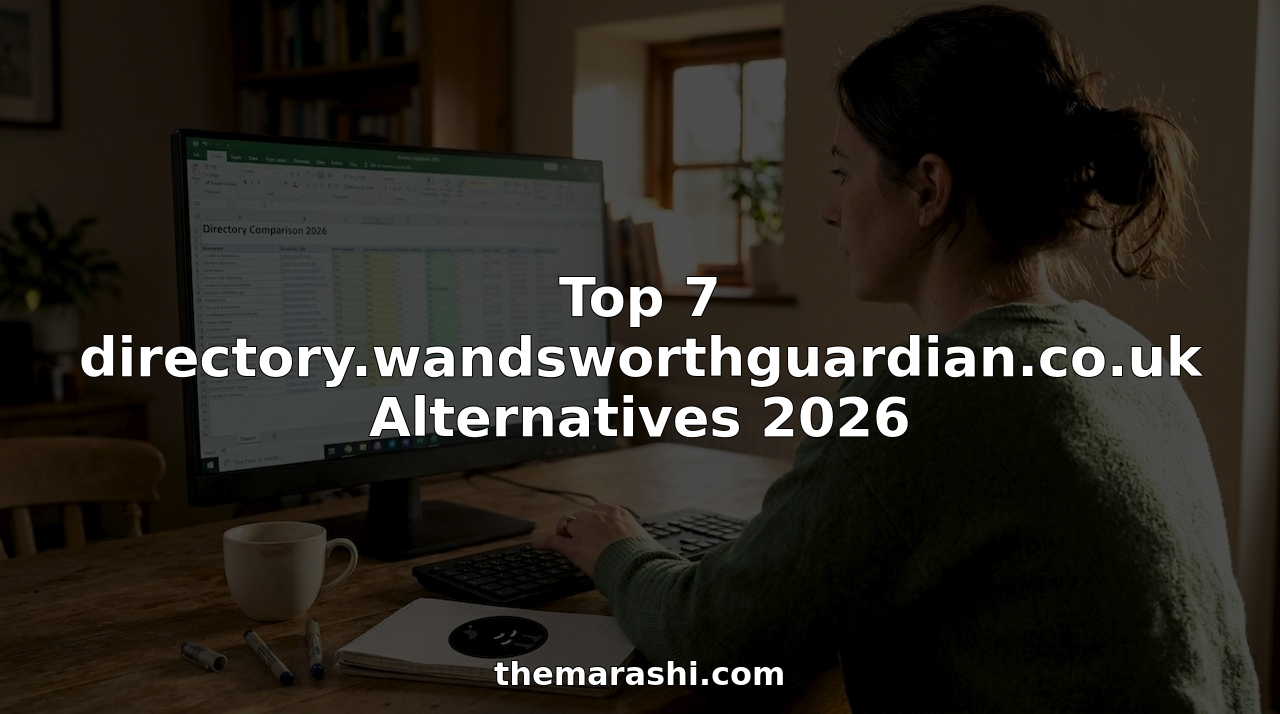 Business owner comparing online directories at home desk